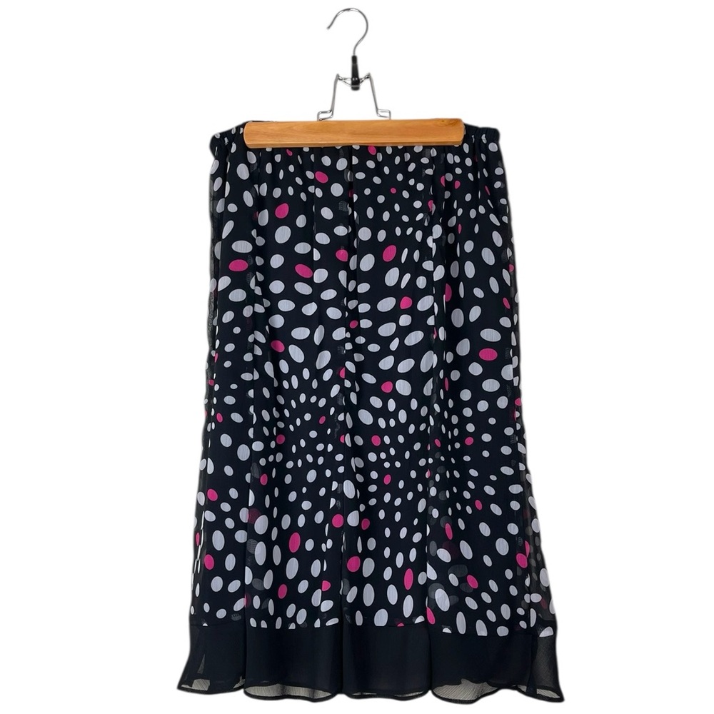 Y2K Polka Dot Skirt Black Pink & White Women’s Size 10 Retro Lizzie McGuire